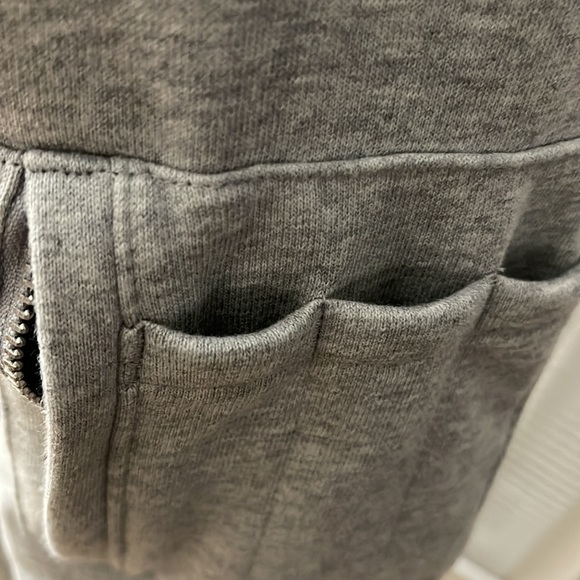 Michael Kors Sherpa Lined Heather Gray Front Zip Attached Drawstring Hoodie - XL - Picture 12 of 14